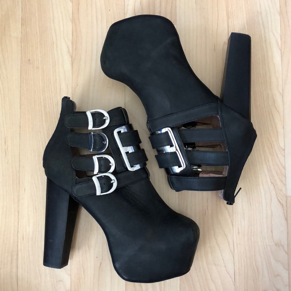 NEW Jeffrey Campbell Black Underwood booties